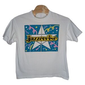 Vintage Jazzercise 80s T Shirt‎ Size XL Softee Single Stitch Made In USA Workout